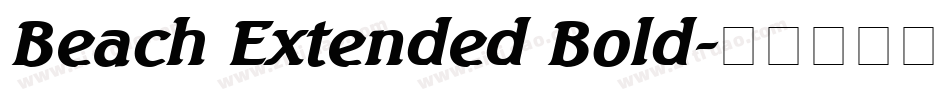 Beach Extended Bold字体转换